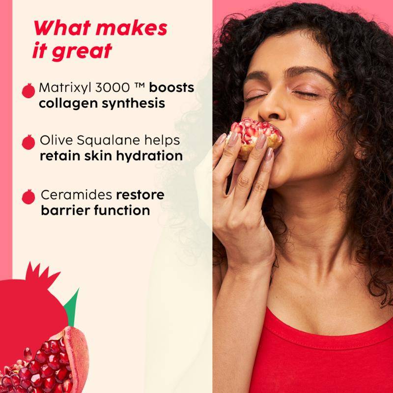 Pomegranate Overnight Repair Dewy Serum for Ageless Glow With Ceramides Reduce Fine Lines | PL1 - view 3