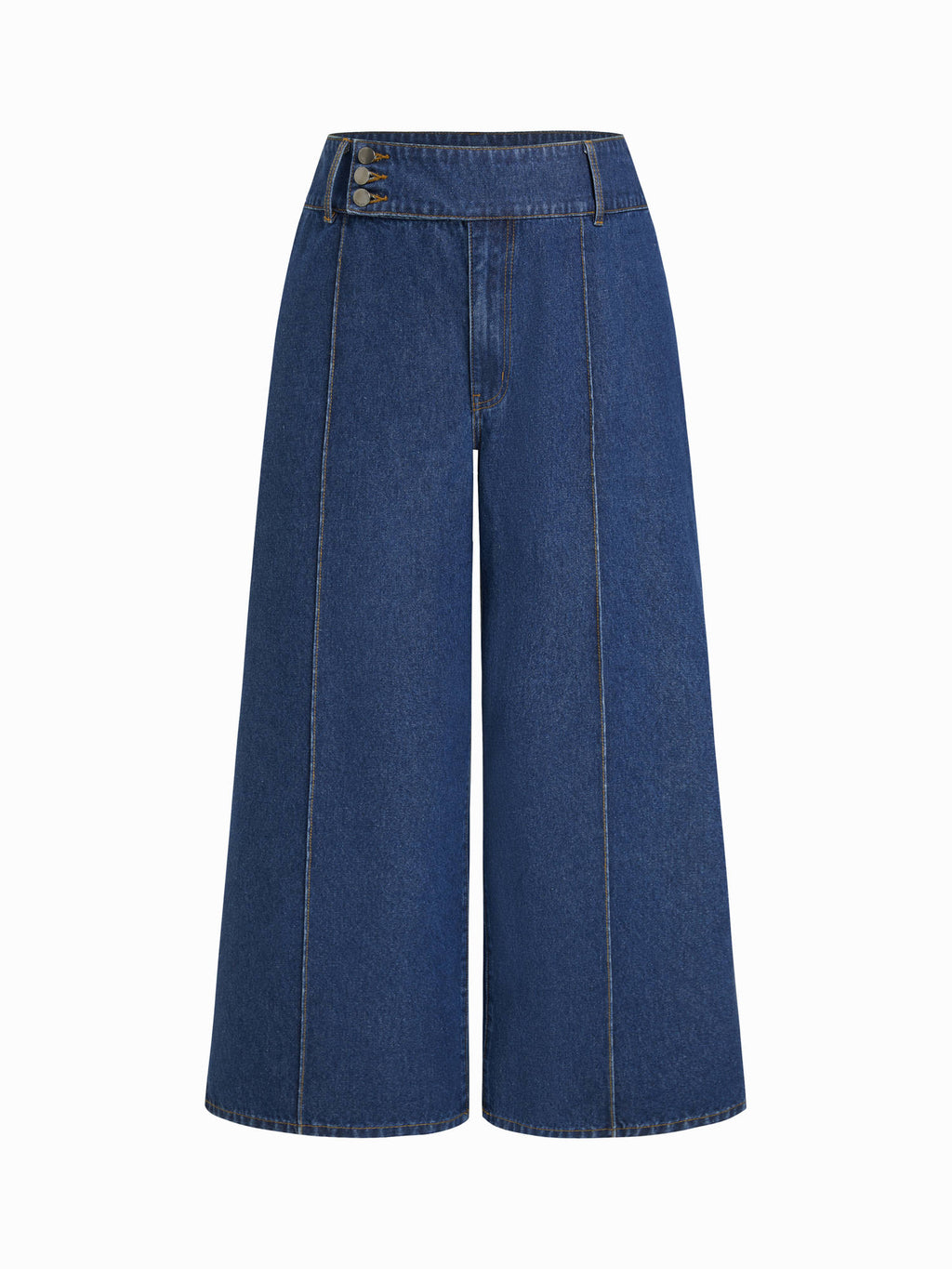 Curve & Plus Women's High-Rise Baggy Wide-Leg Jeans Navy Blue | BG78 - view 1