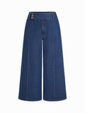 Curve & Plus Women's High-Rise Baggy Wide-Leg Jeans Navy Blue | BG78 - view 1