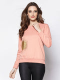Pink Typography Printed Sweatshirt | SS90 - view 1