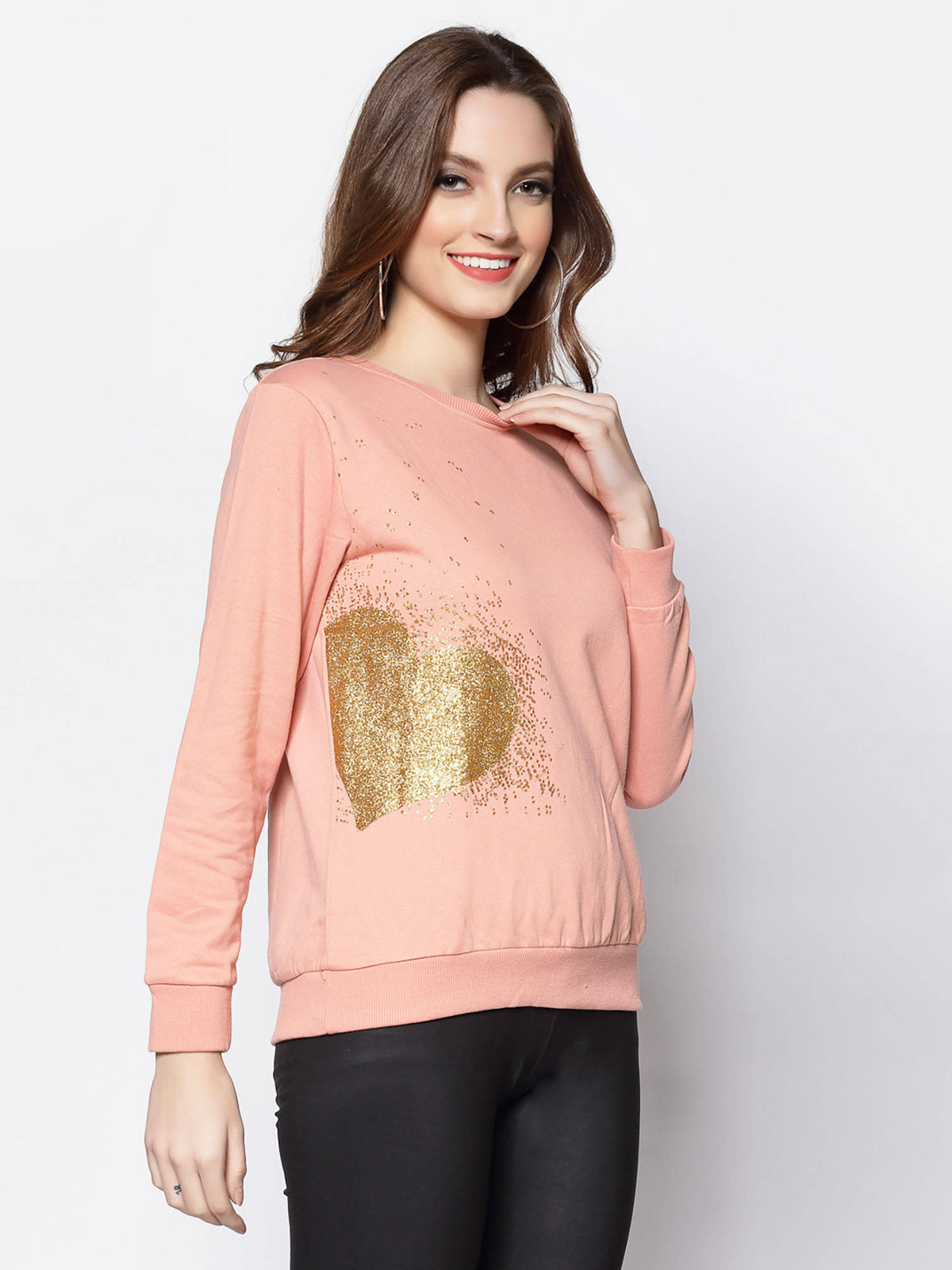 Pink Typography Printed Sweatshirt | SS90 - view 2
