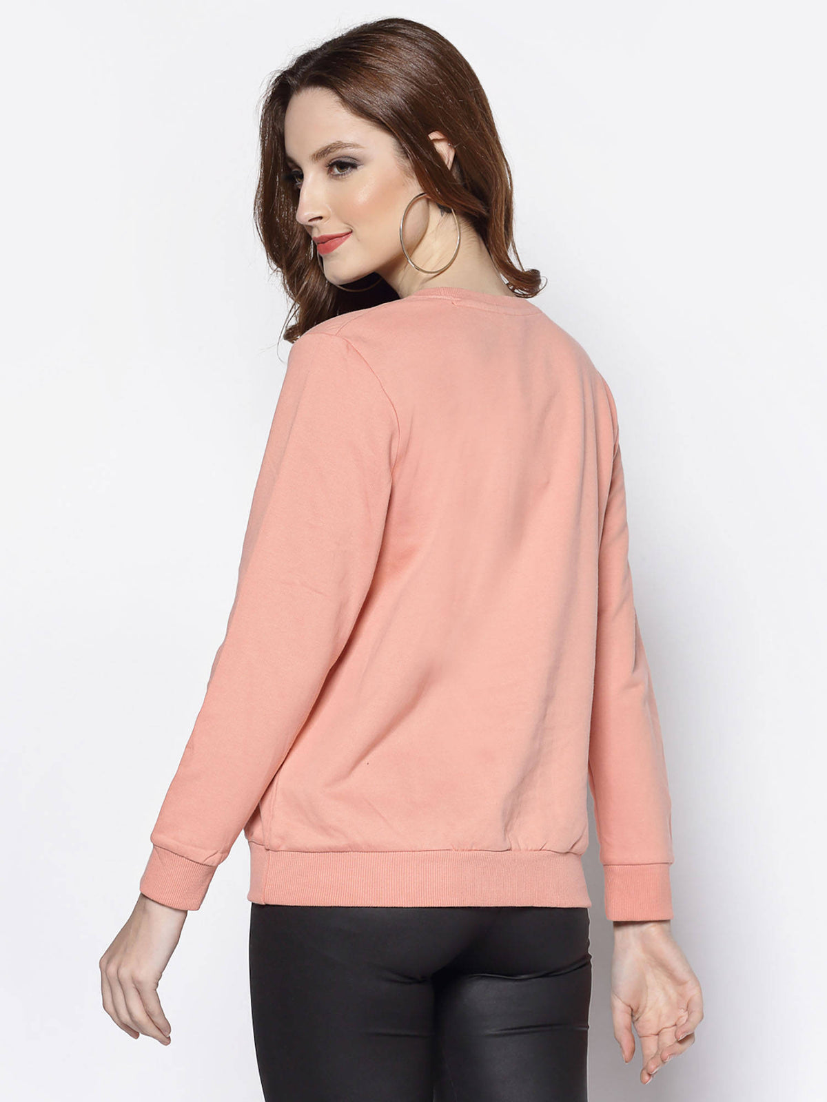 Pink Typography Printed Sweatshirt | SS90 - view 3