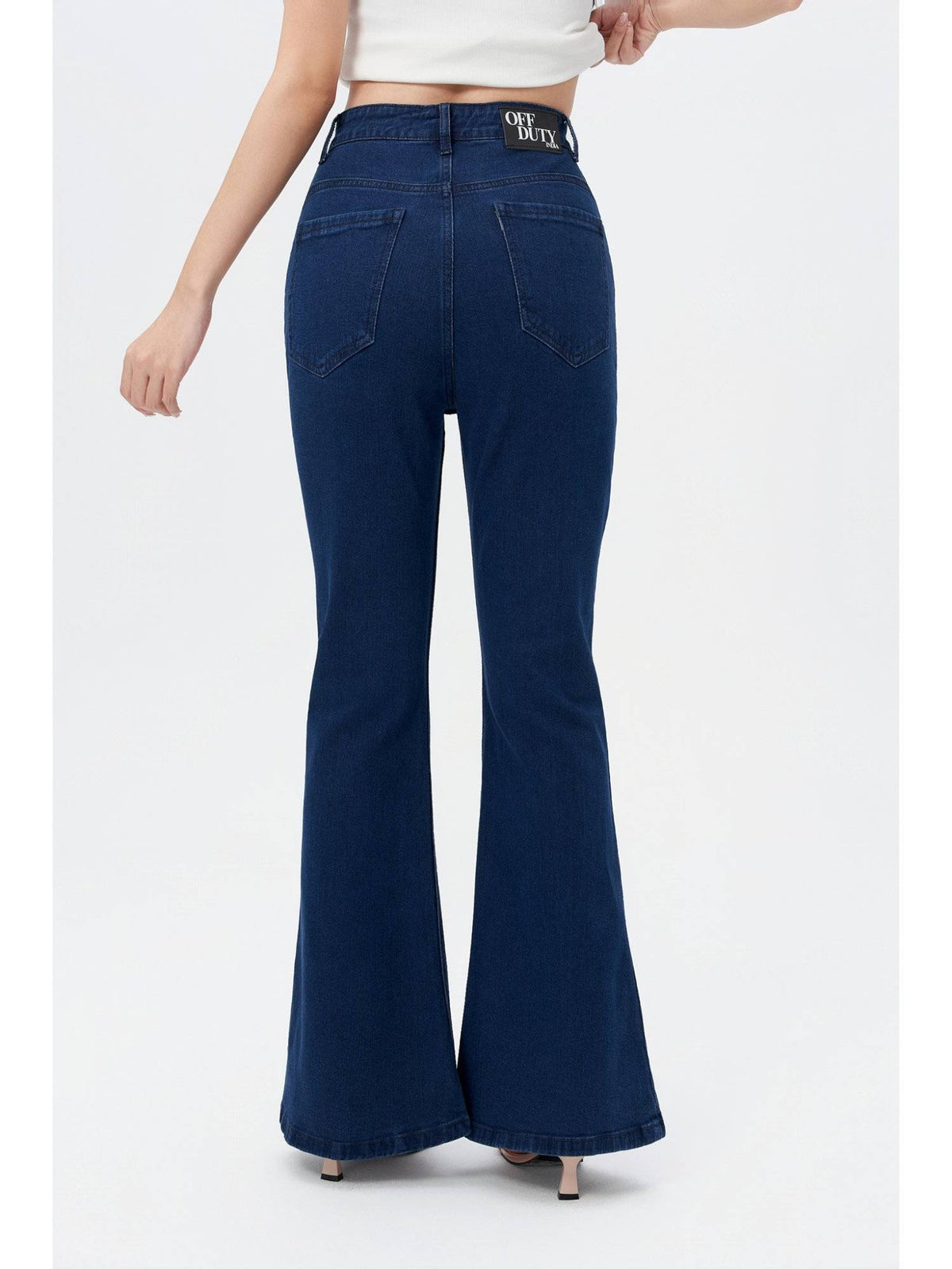 Off Duty Dark Blue Bootcut Flare Jeans | BT10 - view 3