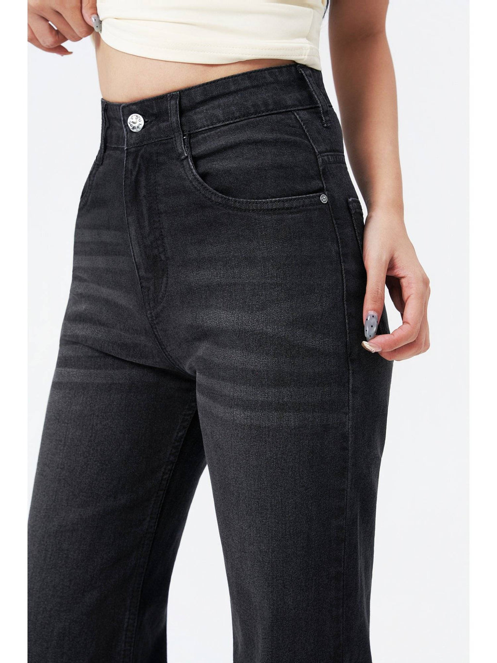 Not Your Daddy's Straight Leg Jeans- Black | ST23 - view 2