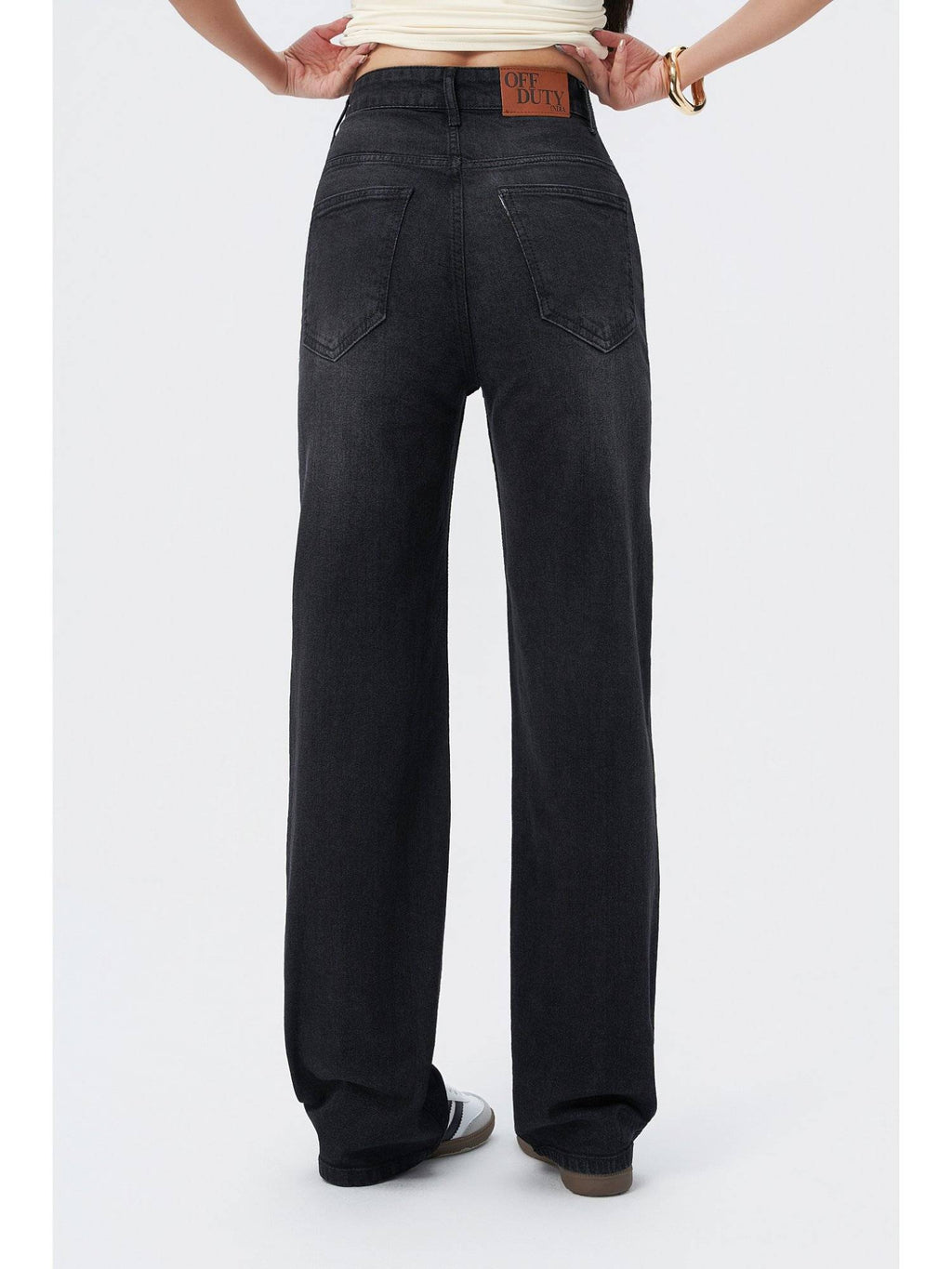 Not Your Daddy's Straight Leg Jeans- Black | ST23 - view 3
