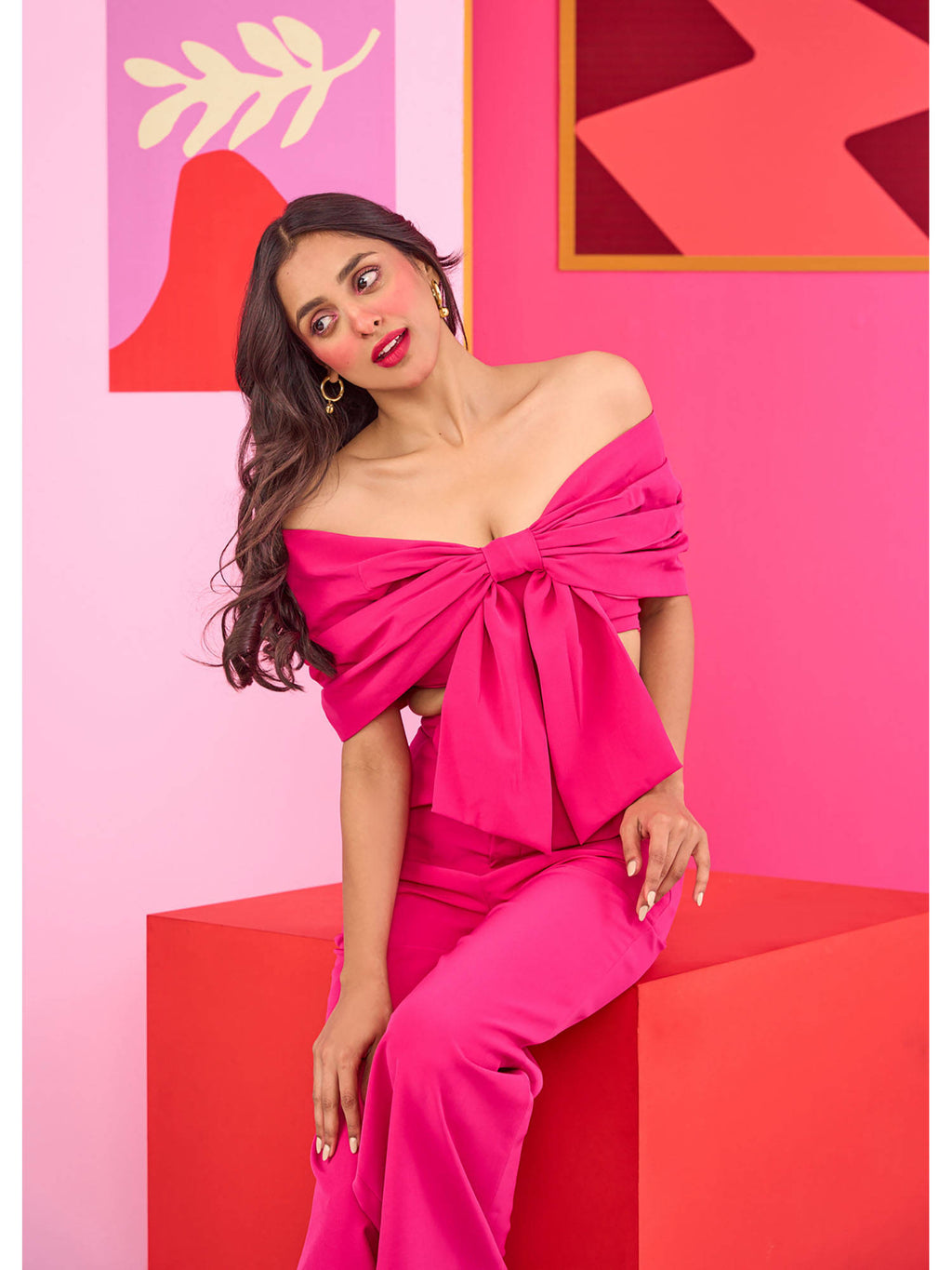 Emily In Paris Pink Bow Crop Top | CT61 - view 2
