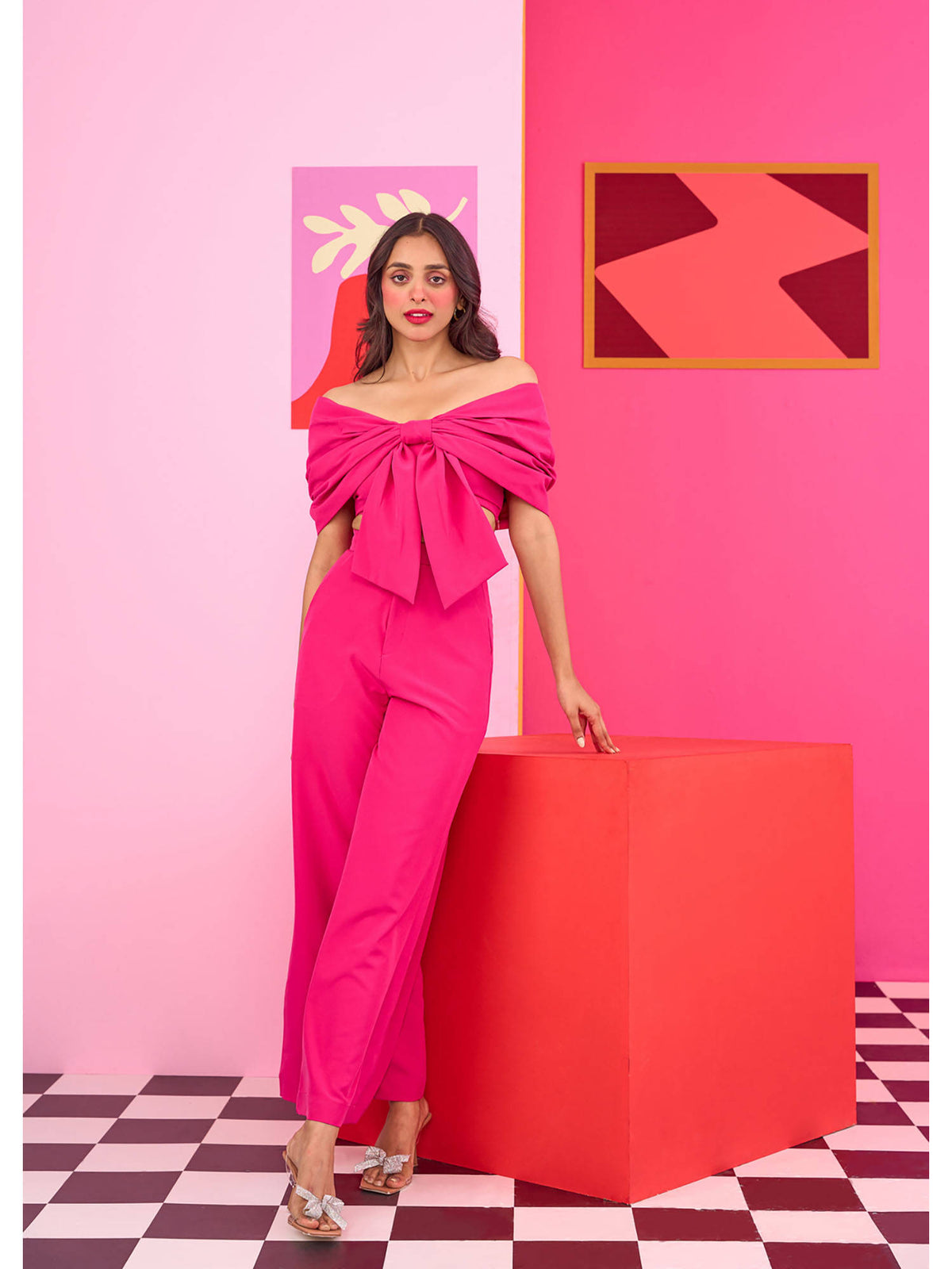 Emily In Paris Pink Bow Crop Top | CT61 - view 4