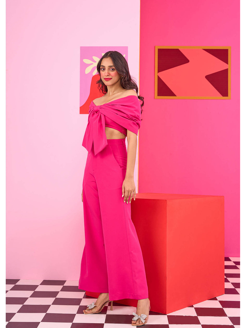 Emily In Paris Pink Bow Crop Top | CT61 - view 5