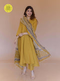 Nyra Red Solid Slub Cotton Jhabbha Kali Kurta with Hand Embroidery | KDG - view 11