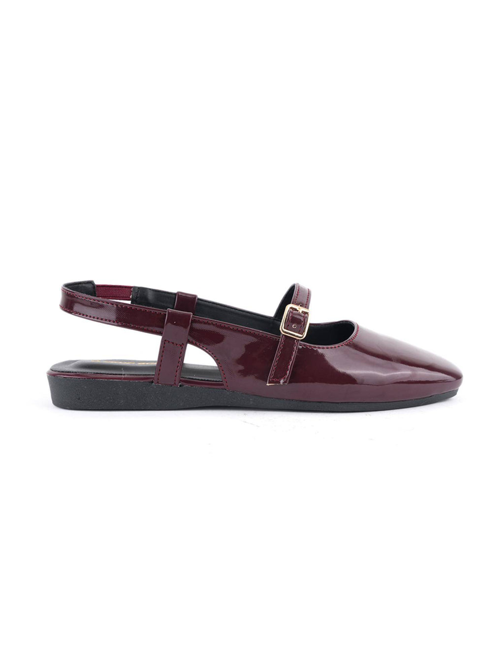 Womens Maroon Square Toe Sandals | SD89 - view 5
