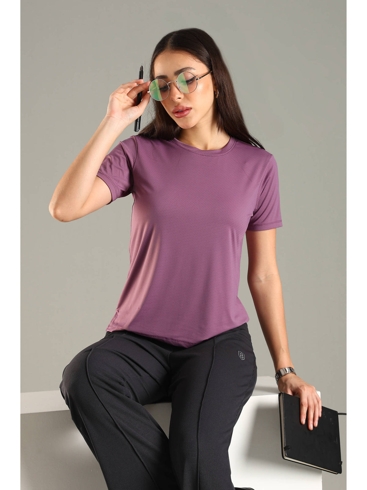 Women Pink Soft and Stretchy Nylon Sports Top | TT89 - view 2