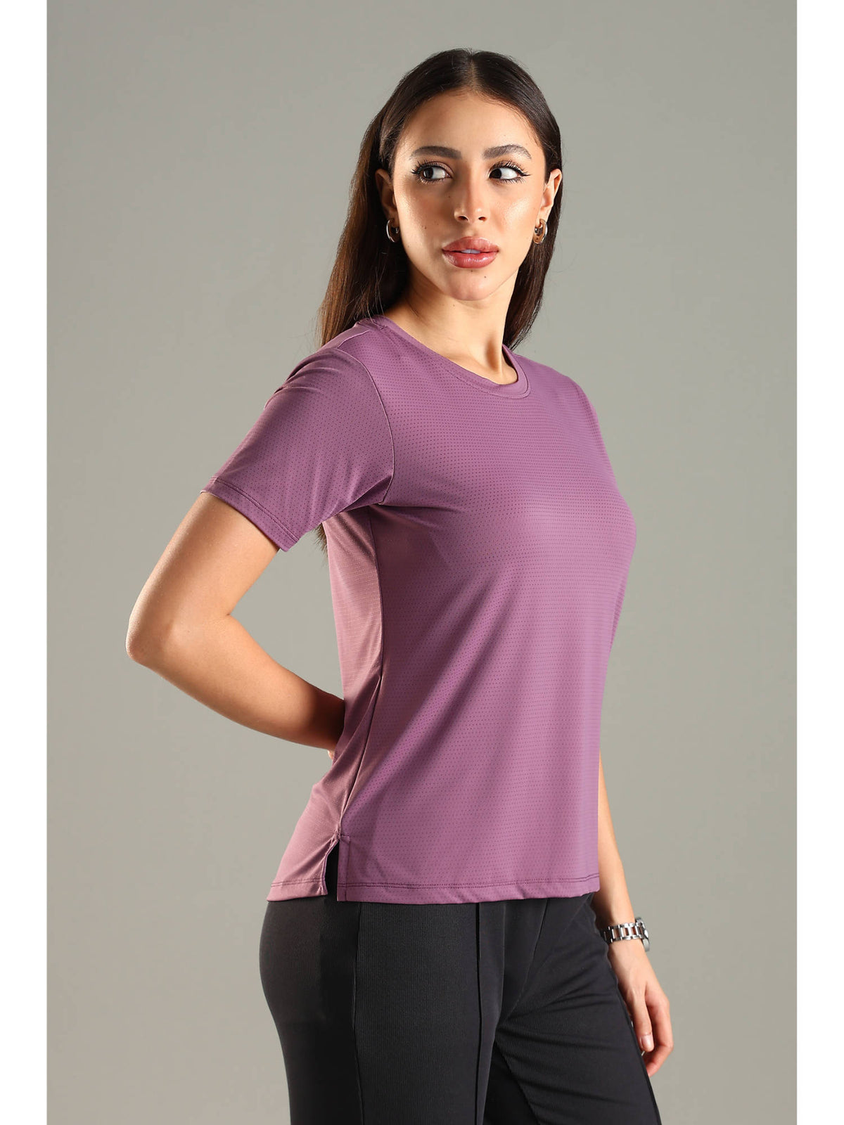 Women Pink Soft and Stretchy Nylon Sports Top | TT89 - view 4
