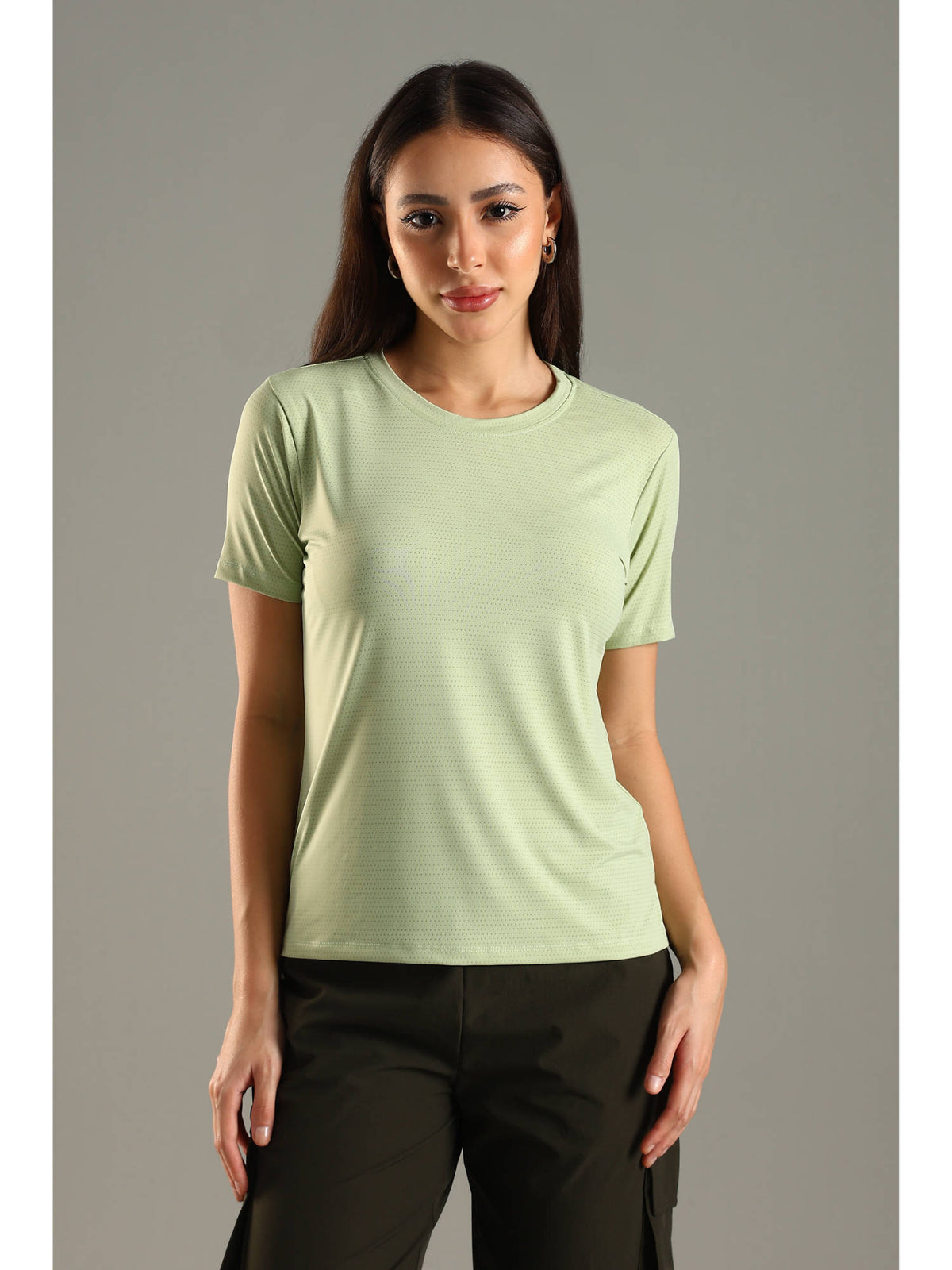 Women Green Soft and Stretchy Nylon Sports Top | TT89 - view 1