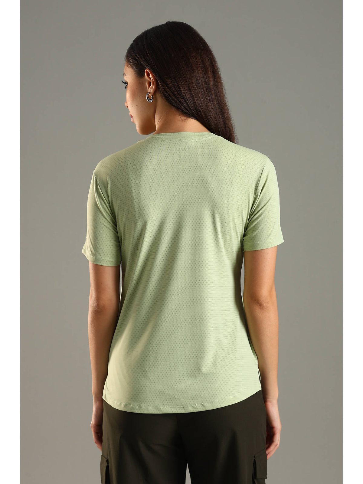 Women Green Soft and Stretchy Nylon Sports Top | TT89 - view 3