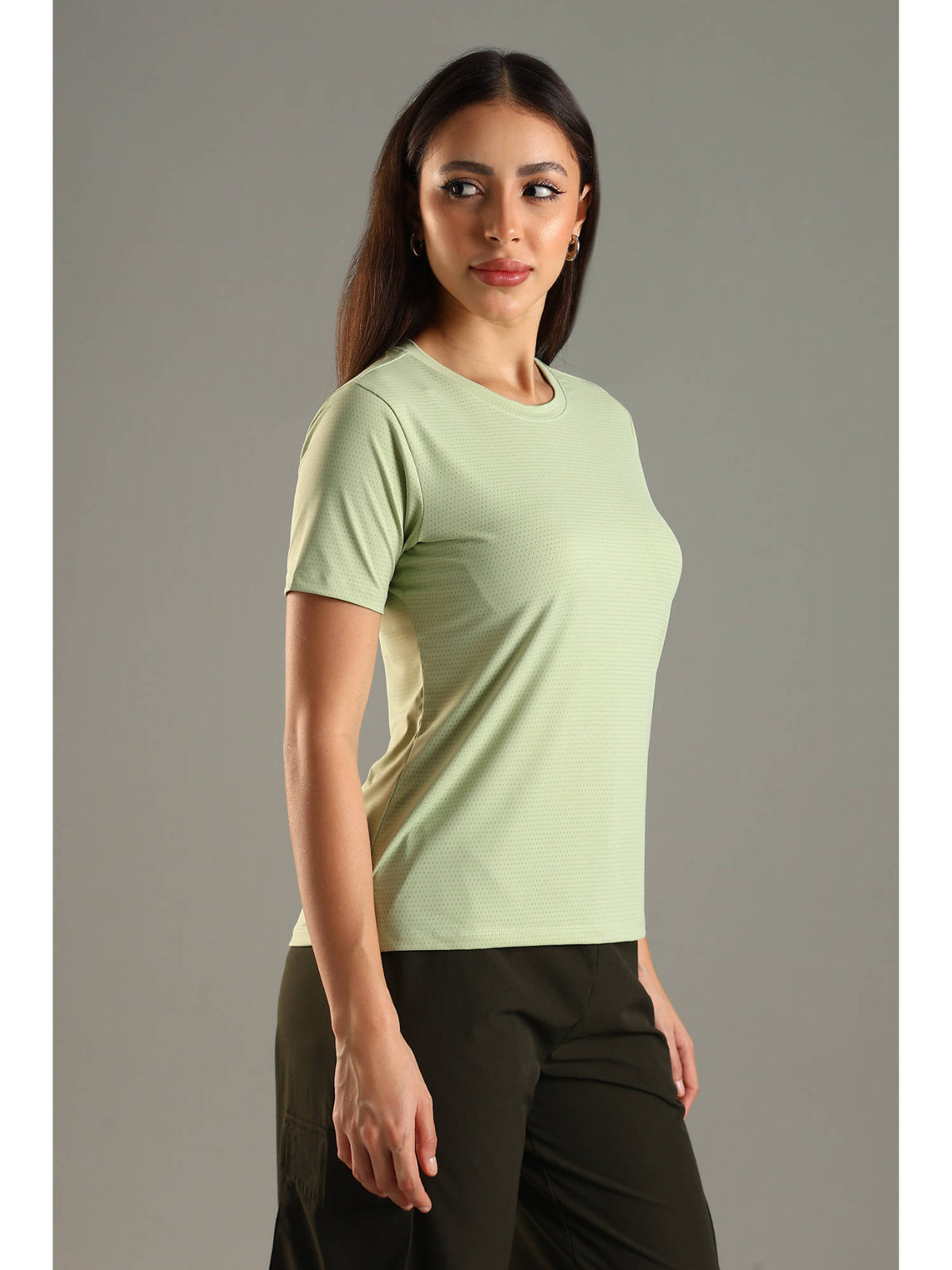 Women Green Soft and Stretchy Nylon Sports Top | TT89 - view 4