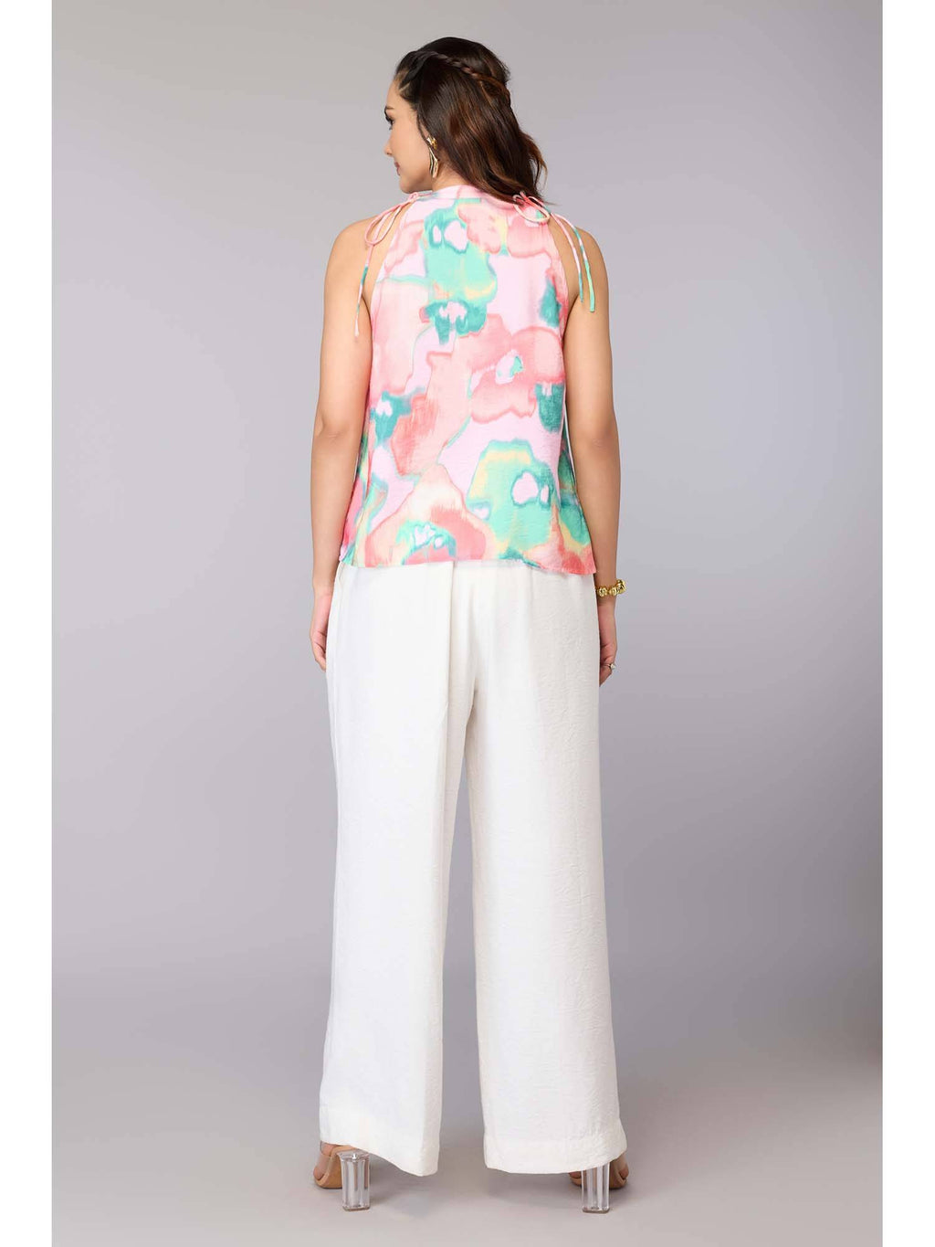 Vibrant Tie-Strap Halter Top | HT67 - view 3