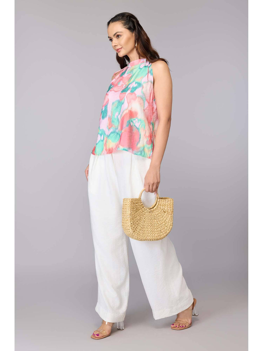 Vibrant Tie-Strap Halter Top | HT67 - view 5