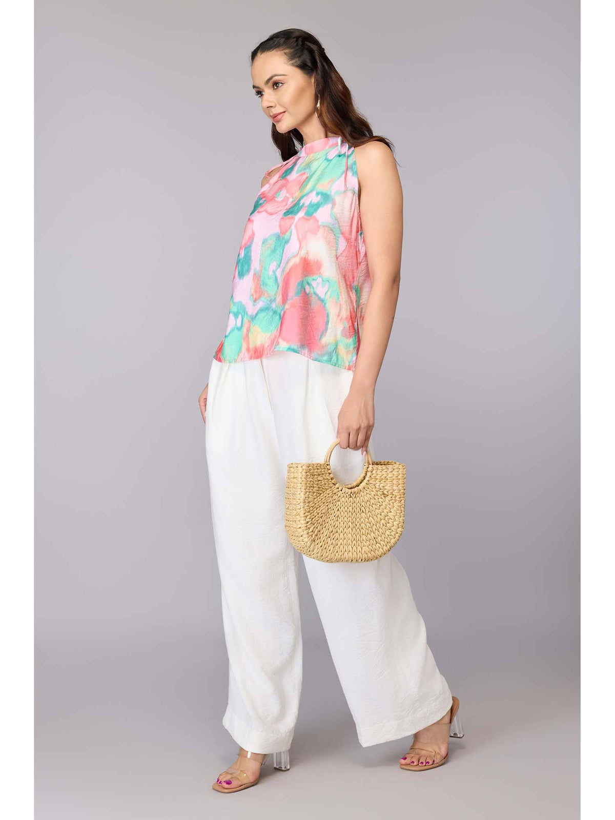 Vibrant Tie-Strap Halter Top | HT67 - view 5