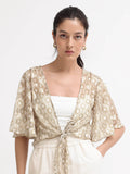 Women Crotone Printed Beige Shrug | JC78 - view 1