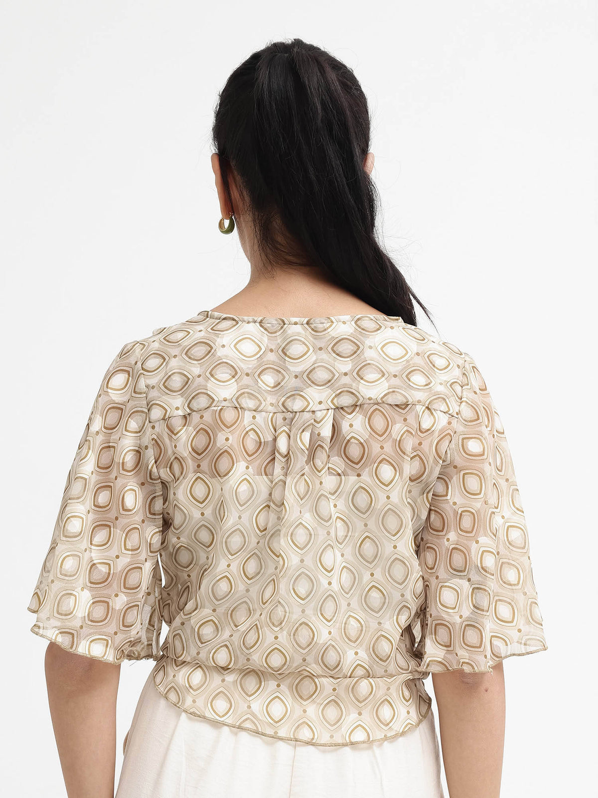Women Crotone Printed Beige Shrug | JC78 - view 5