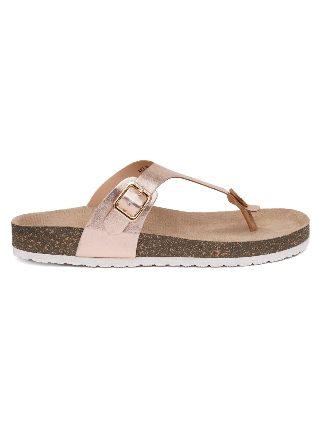Women Rose Gold Solid Sandals | SD89 - view 4