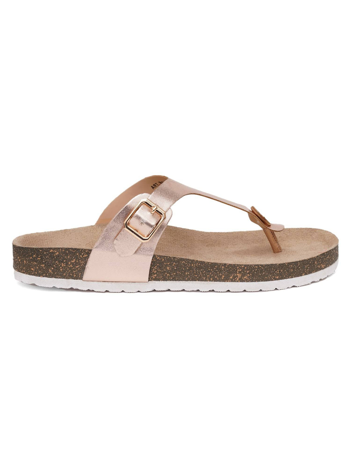 Women Rose Gold Solid Sandals | SD89 - view 4