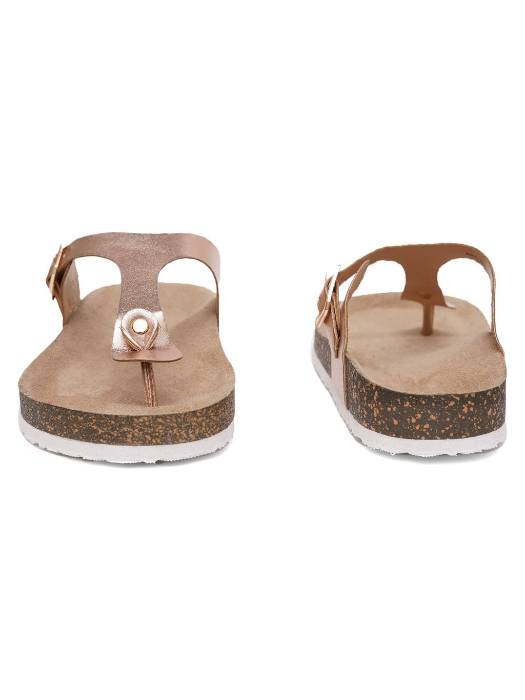 Women Rose Gold Solid Sandals | SD89 - view 6