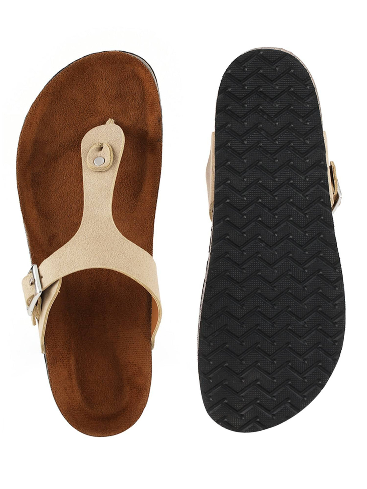 Women Beige Solid Sandals | SD89 - view 5