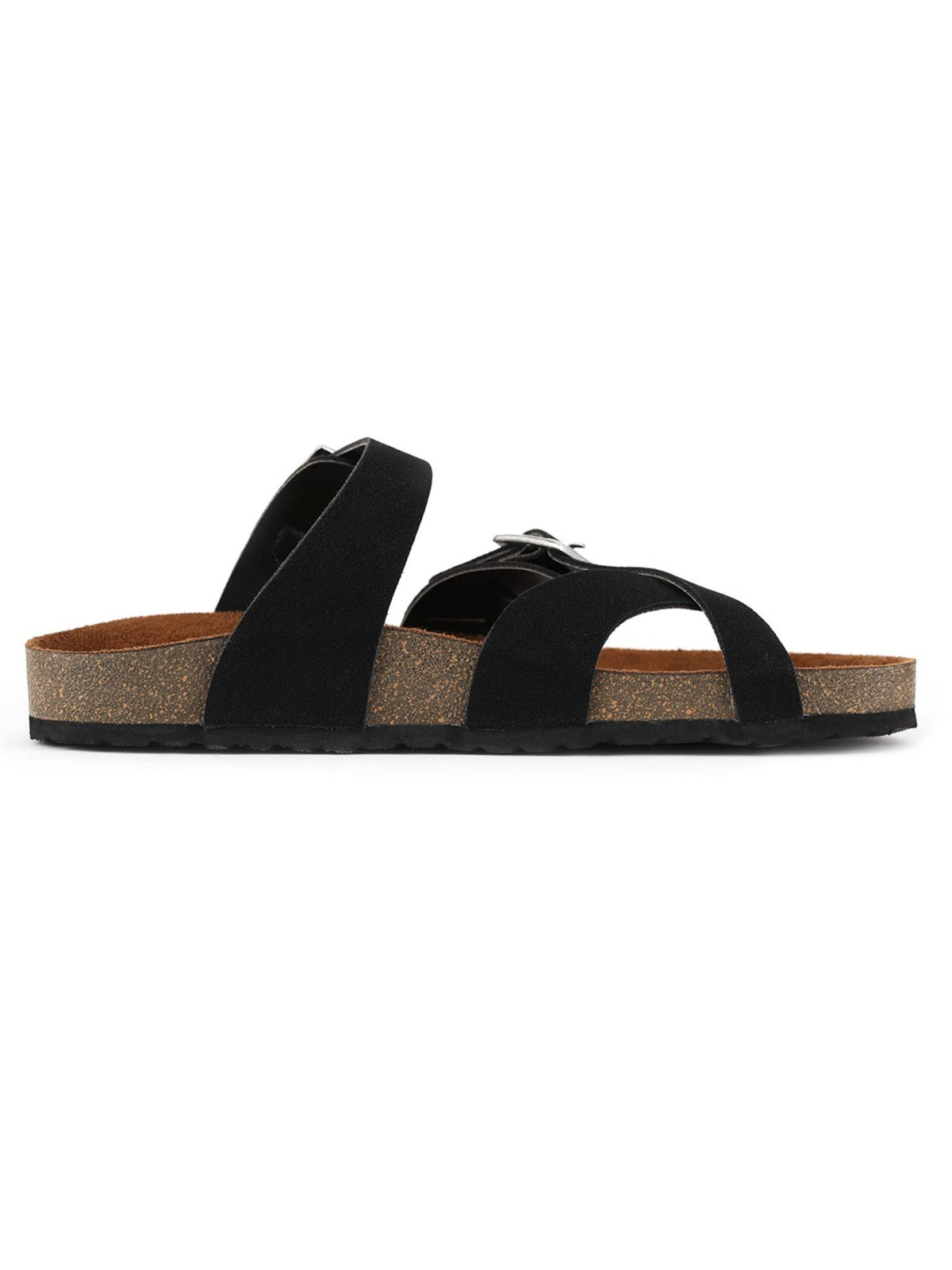 Women Black Solid One Toe Sandals | SD89 - view 3