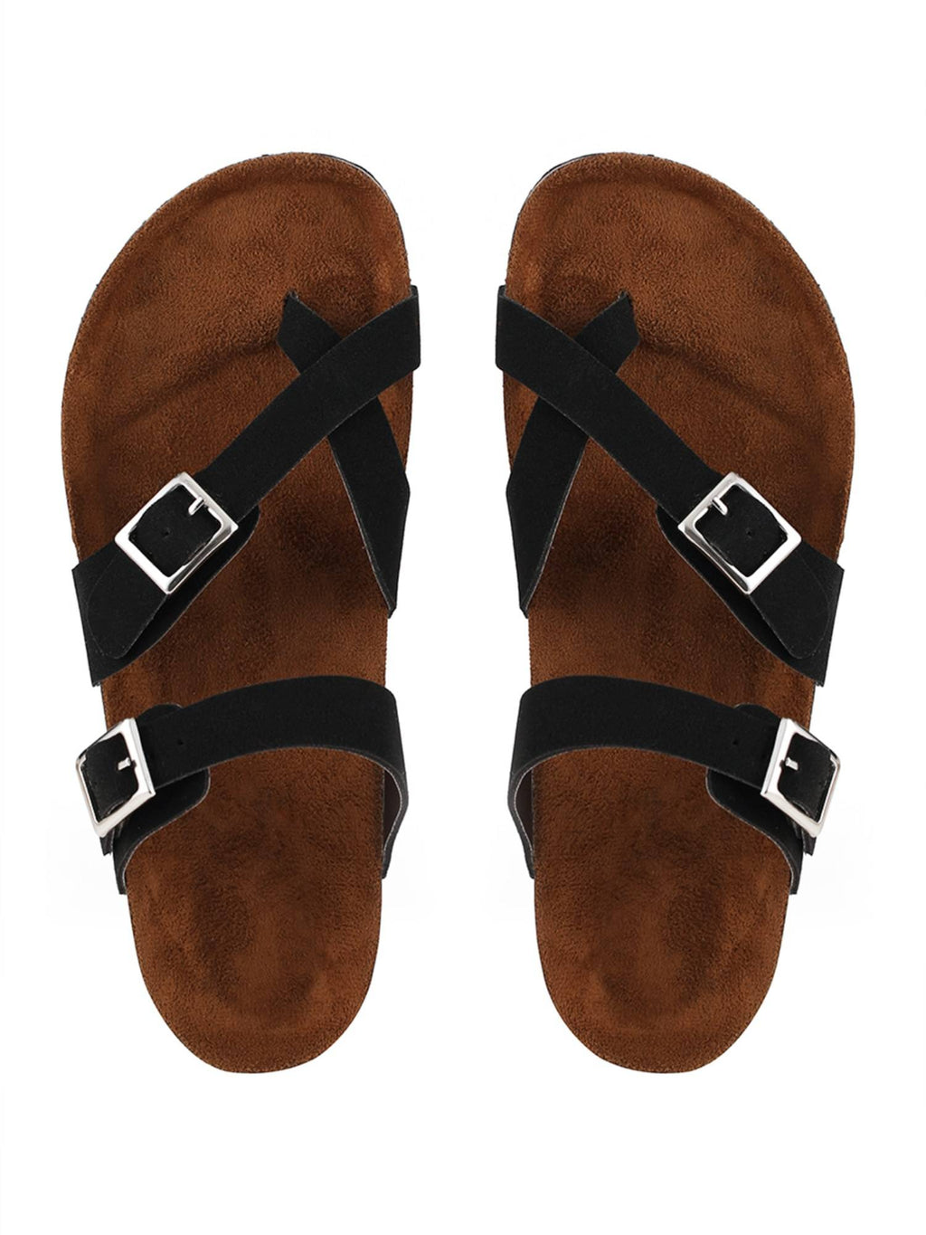 Women Black Solid One Toe Sandals | SD89 - view 7