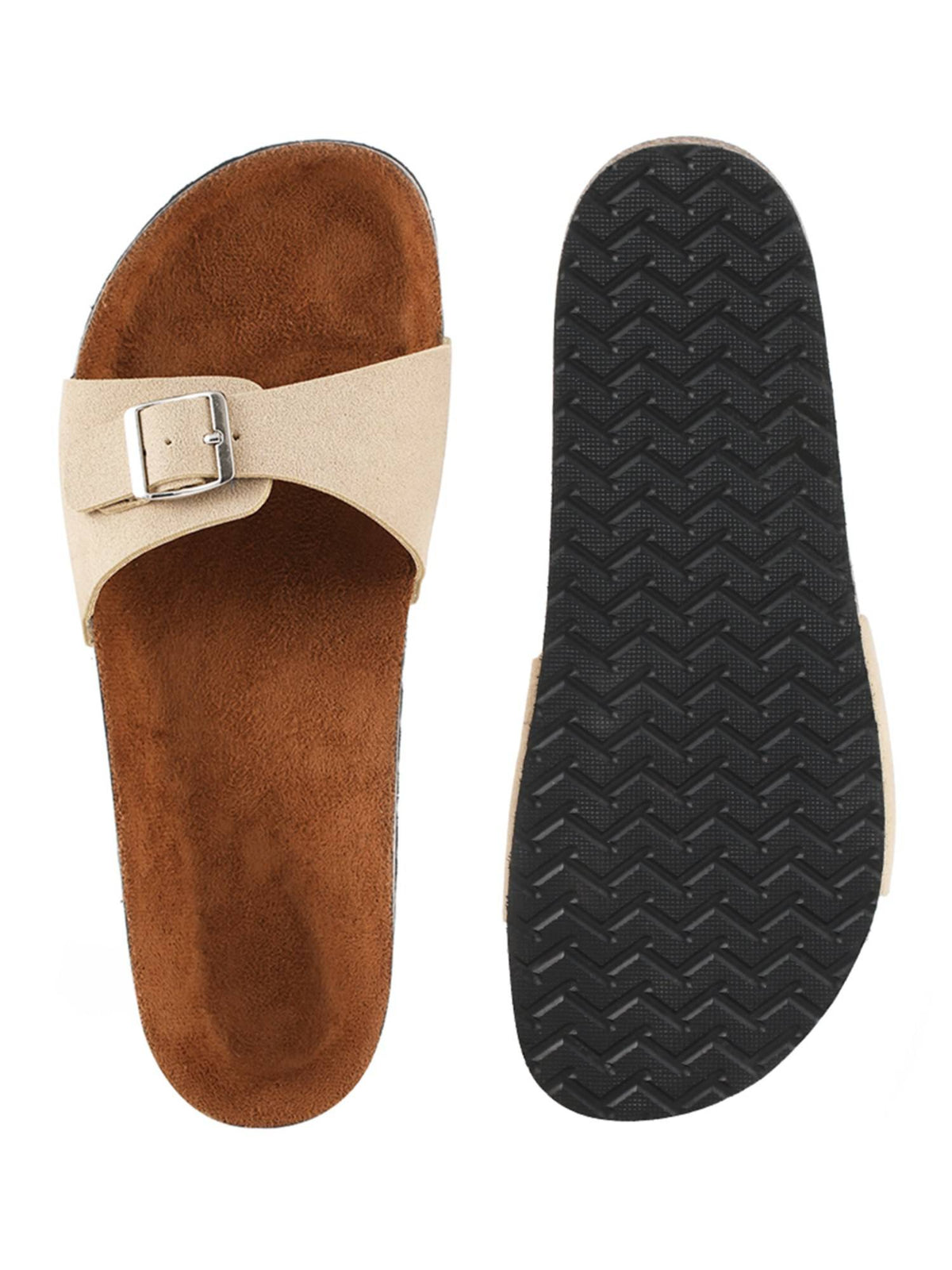 Women Beige Solid Sandals | SD89 - view 6