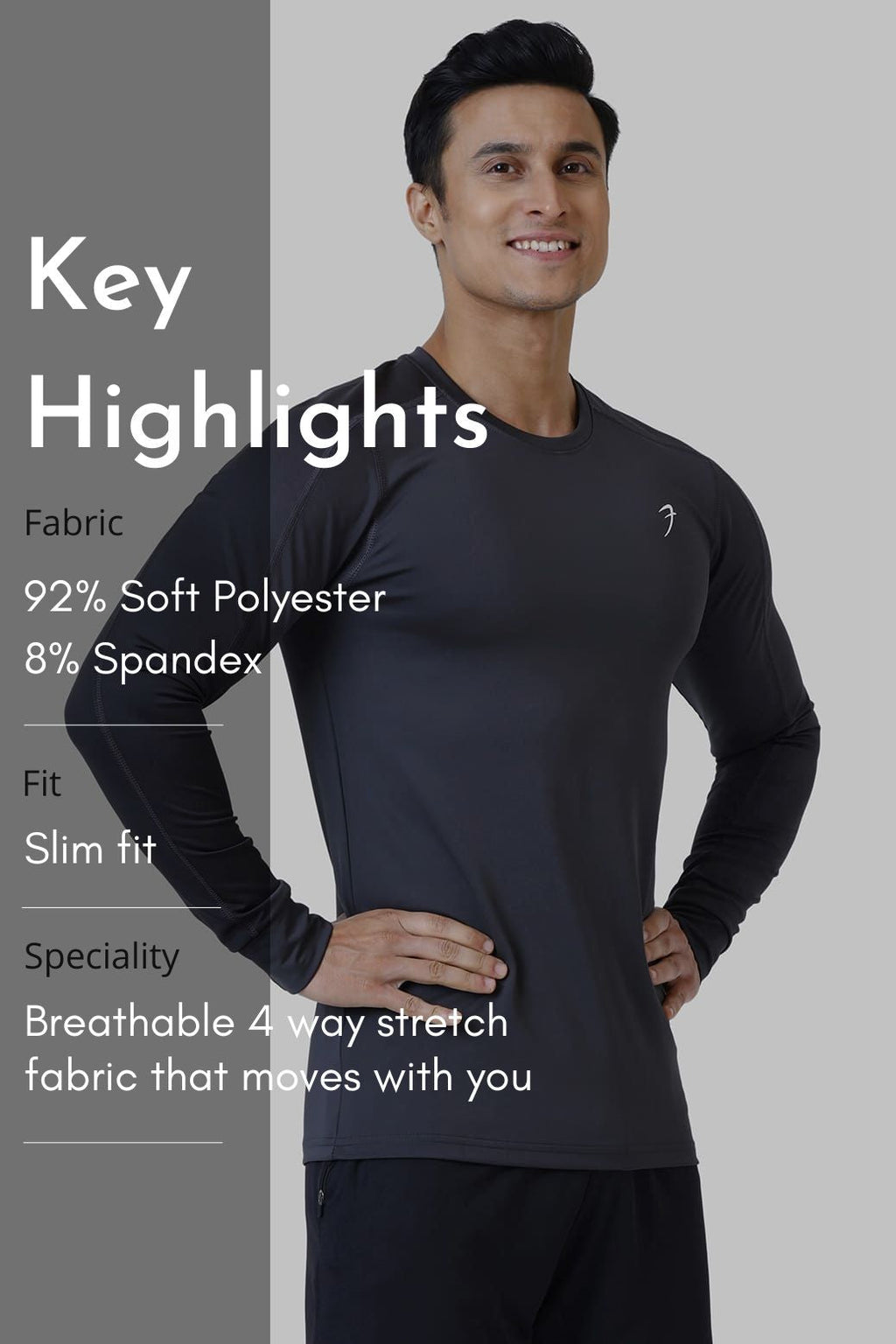 Rush Fullsleeves T-shirt Dark Grey