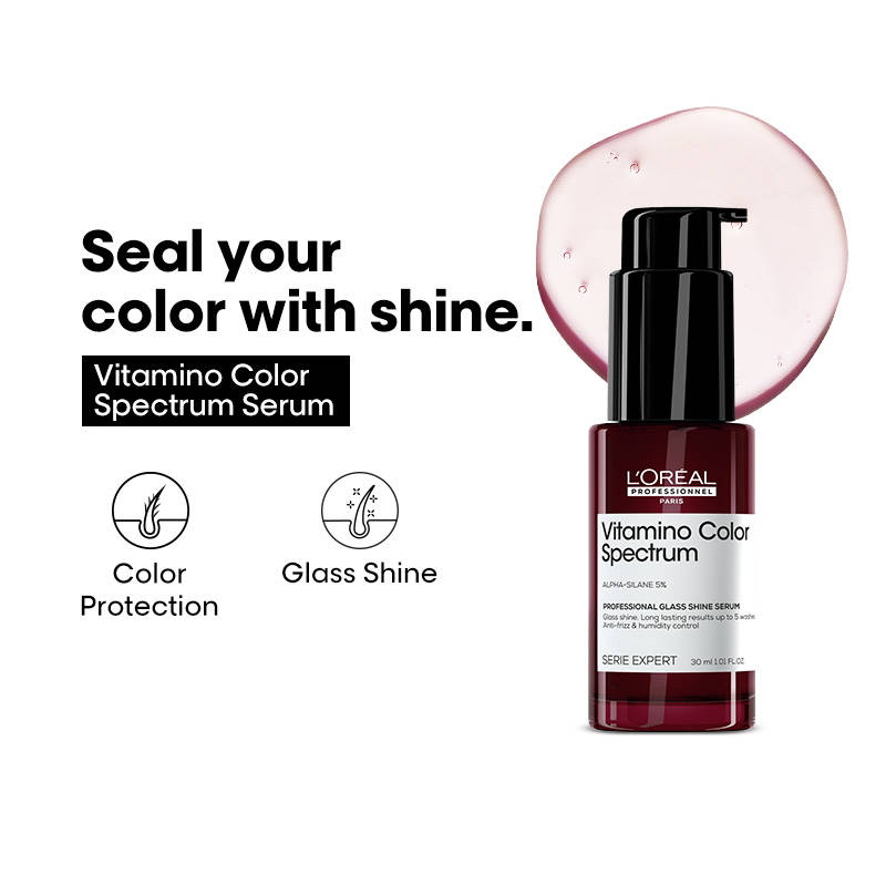 L'Oréal Professionnel Vitamino Color Spectrum Glass Shine Serum for Colored hair, Anti-frizz | H85 - view 1