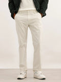 Classic Solid Straight Fit Trouser | White