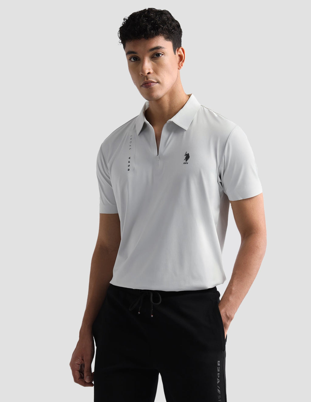 Solid Slim Fit Active Polo Shirt USP0
