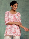 Gerua White Printed Straight Kurti P23