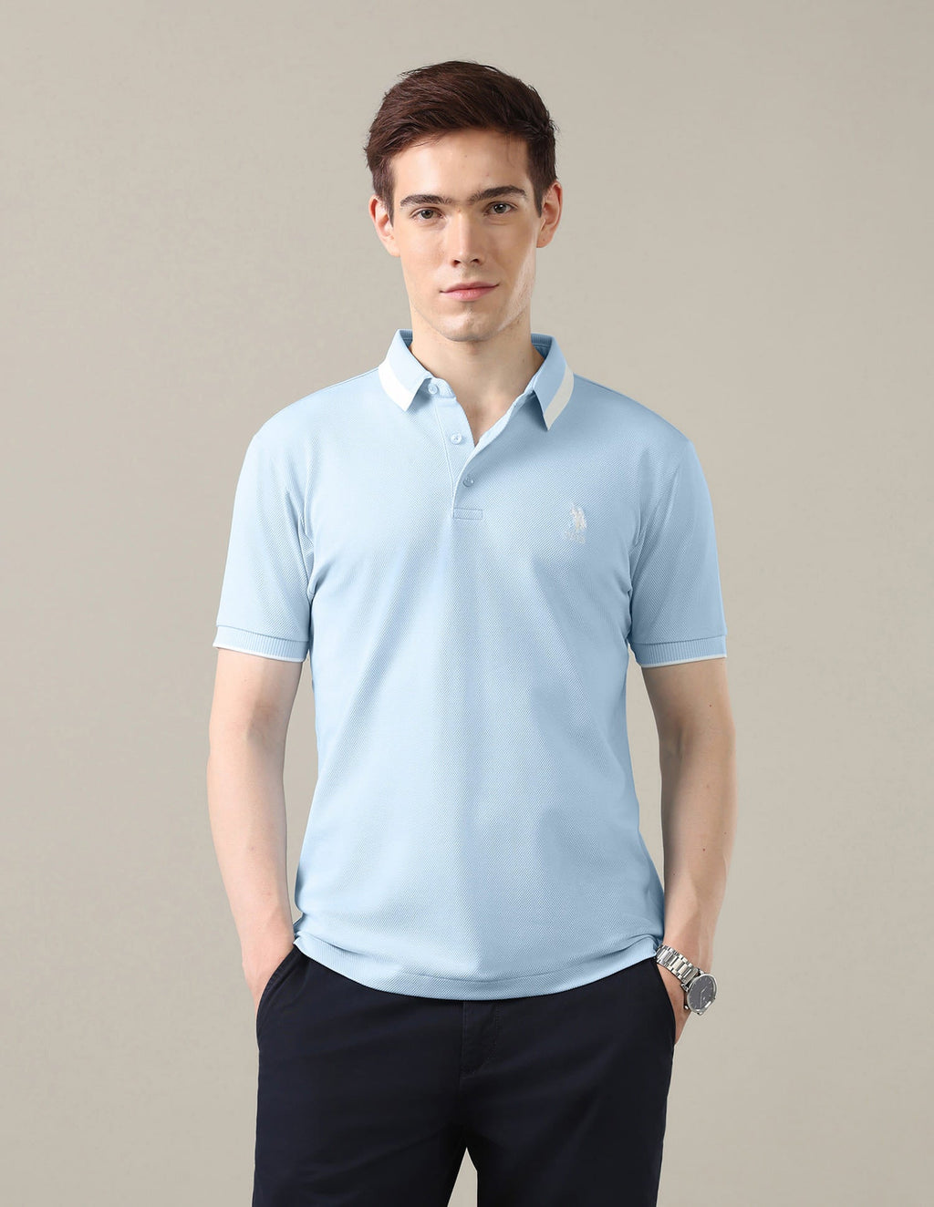 Solid Slim Fit Polo Shirt USP0