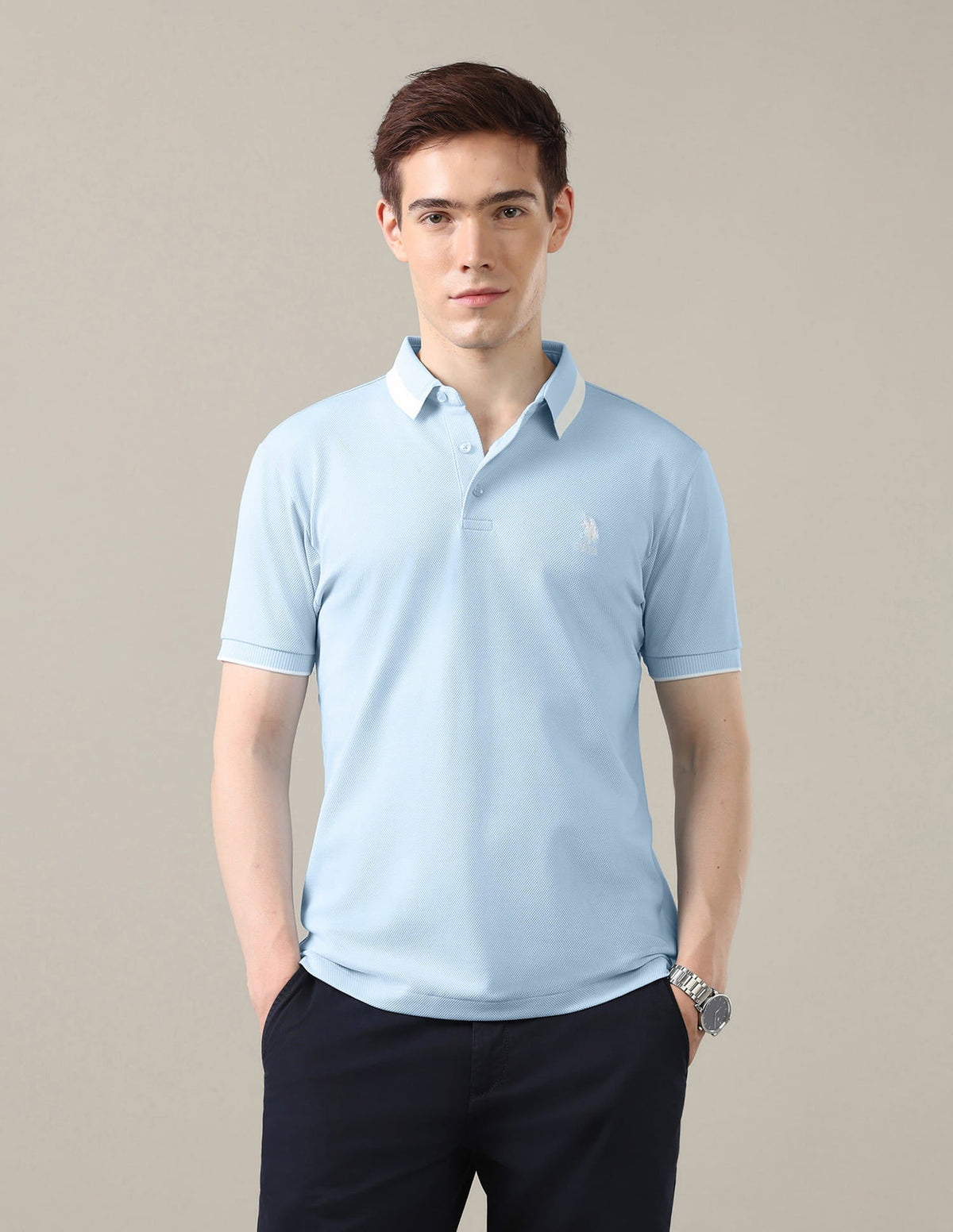 Solid Slim Fit Polo Shirt USP0