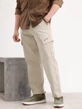 Relaxed Fit Cargo Trouser | Beige