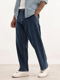 Solid Loose Fit Denim Jeans | Blue