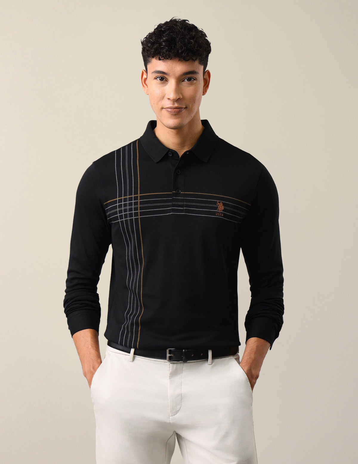 Solid Slim Fit Polo Shirt USP0