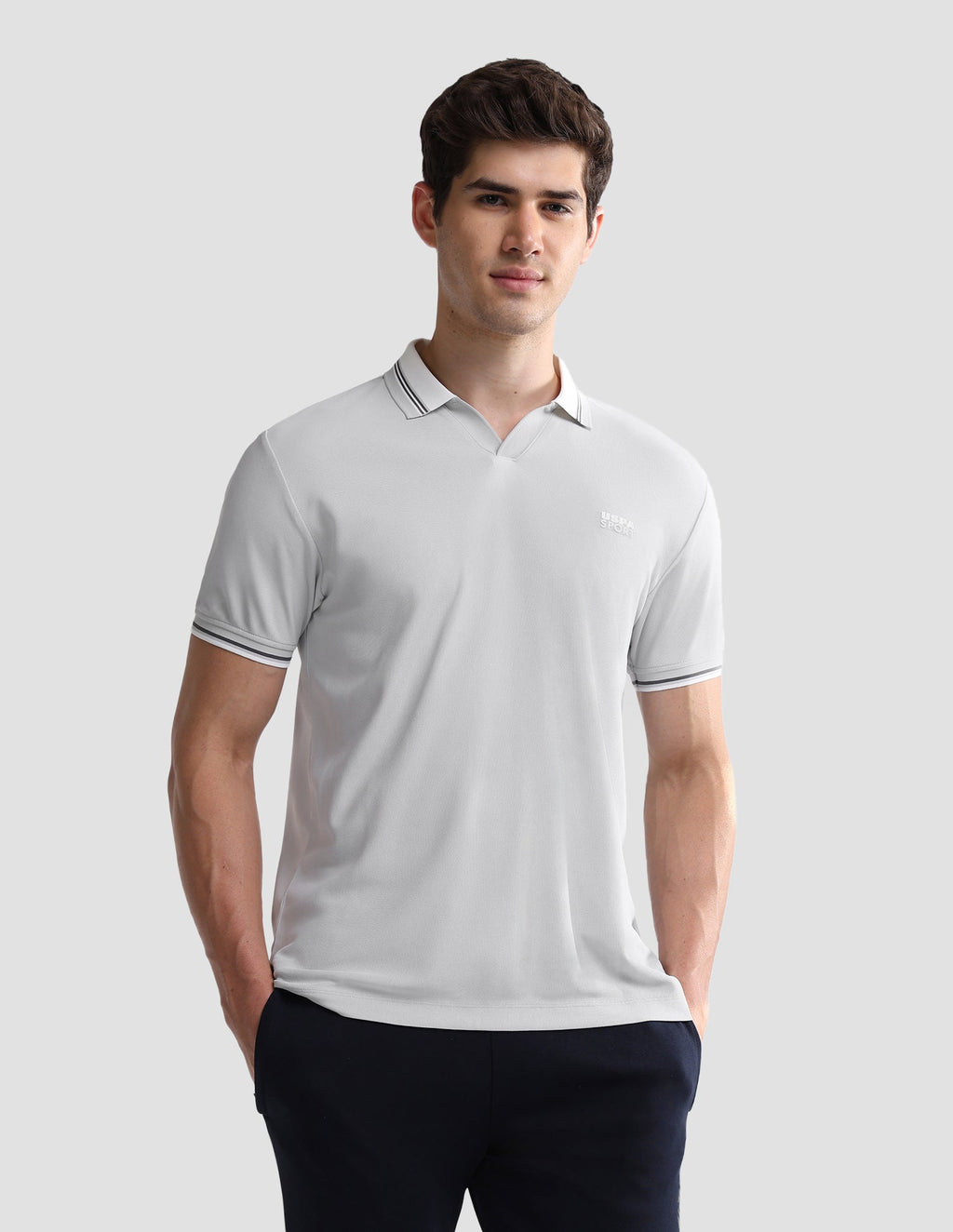 Solid Slim Fit Active Polo Shirt USP0