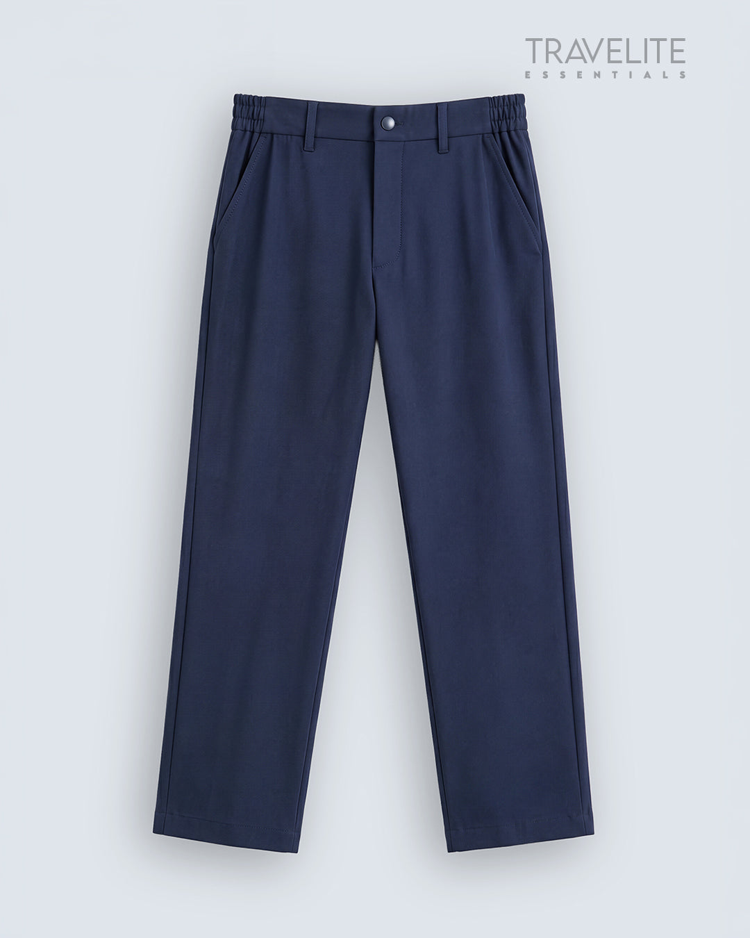 Travelite Straight Fit Trousers | Essential | Navy Blue