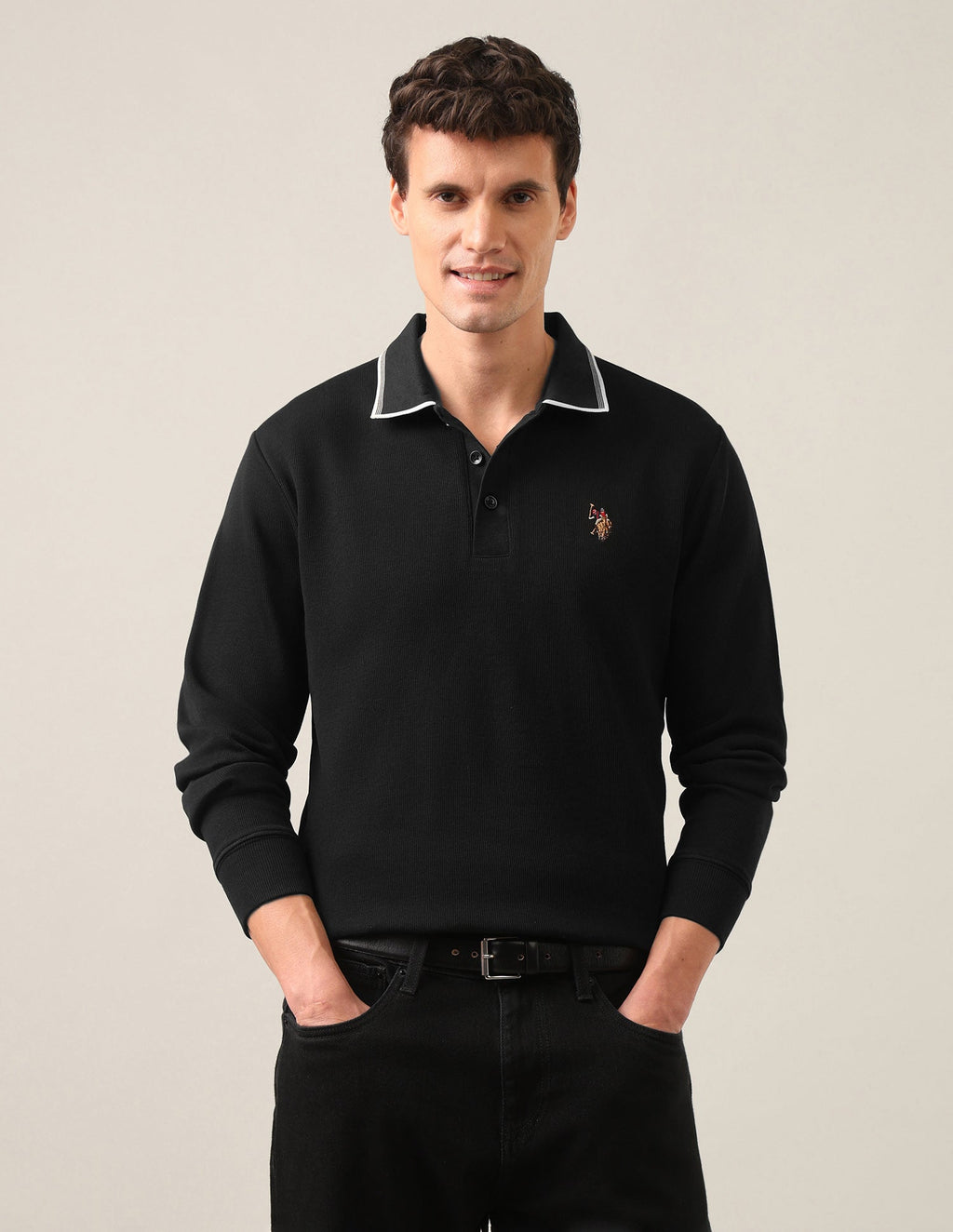 Solid Slim Fit Polo Shirt USP0