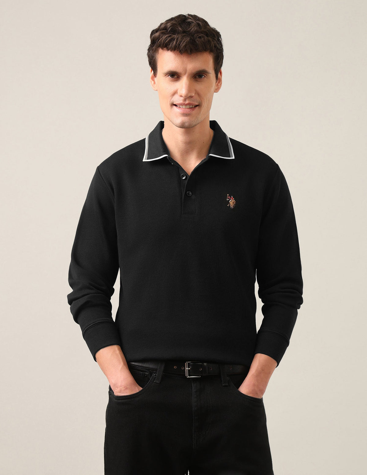 Solid Slim Fit Polo Shirt USP0