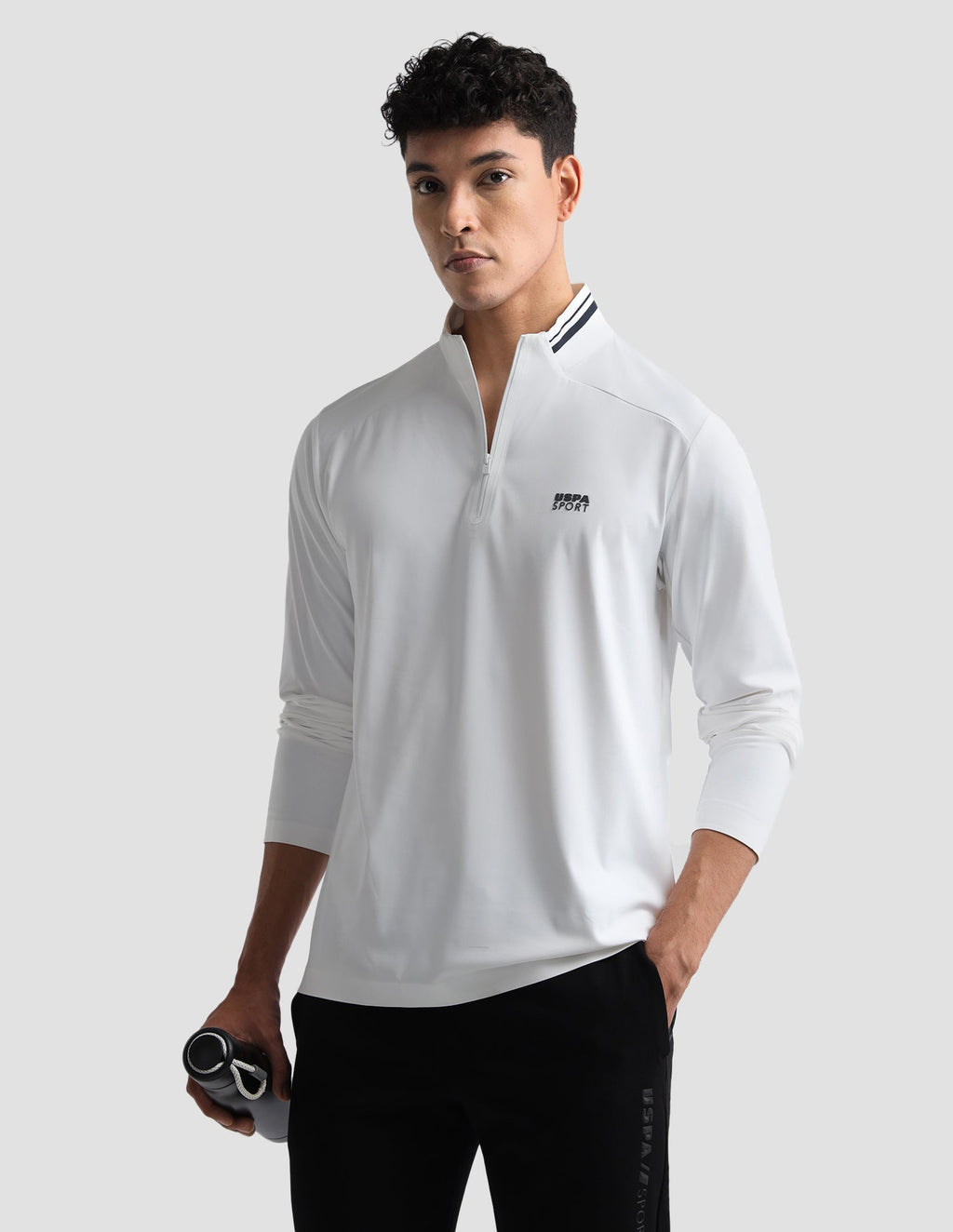 Solid Slim Fit Active Polo Shirt USP0