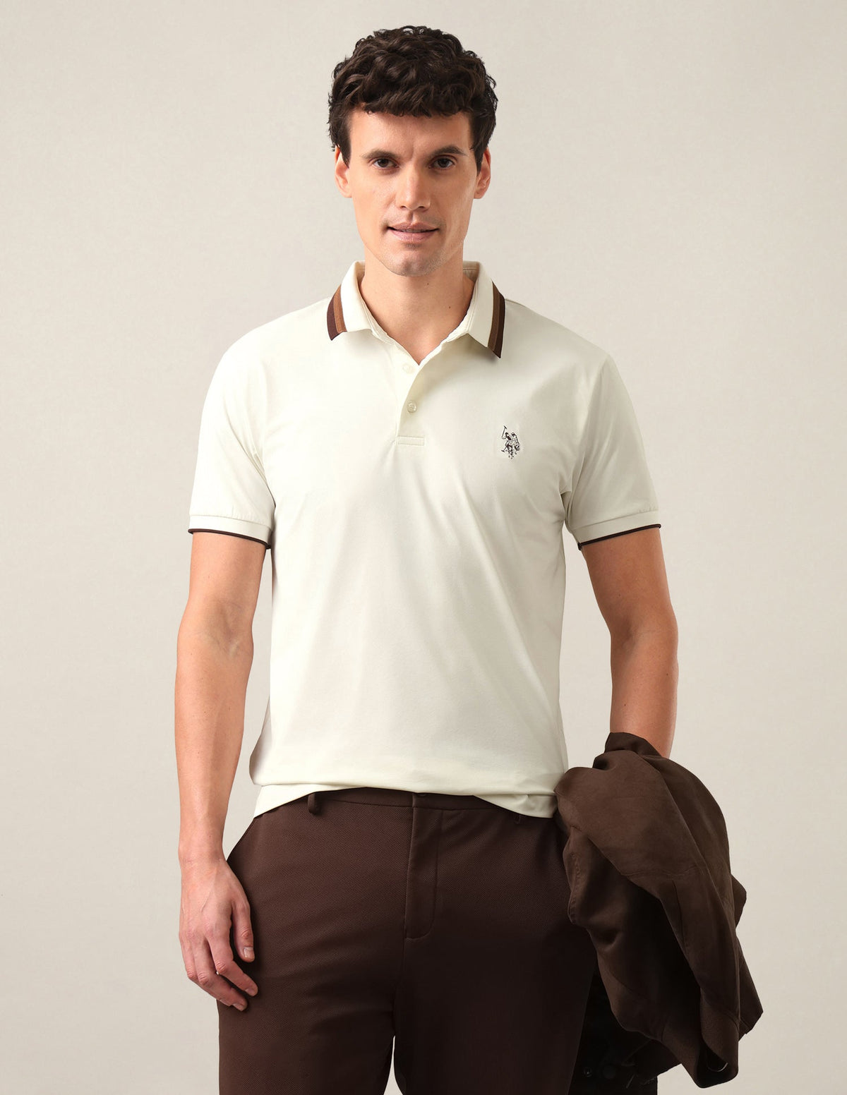 Solid Slim Fit Polo Shirt USP0