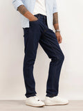 Solid Slim Fit Denim Jeans | Dark Blue