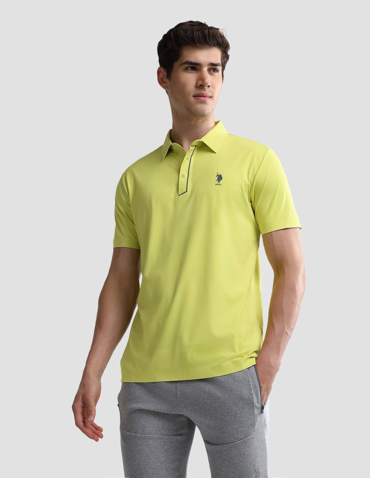 Solid Slim Fit Active Polo Shirt USP0