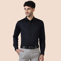 Alfred Black Shirt With Signature Concealed Placket